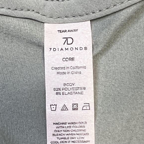 7Diamonds Core Jacket Womens Small Green Full Zip Hoodie Stretch Thumb Holes - Picture 13 of 13